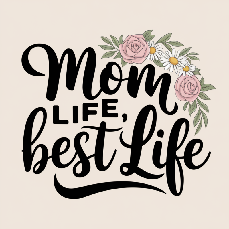 Mom Life, Best Life Floral T-Shirt