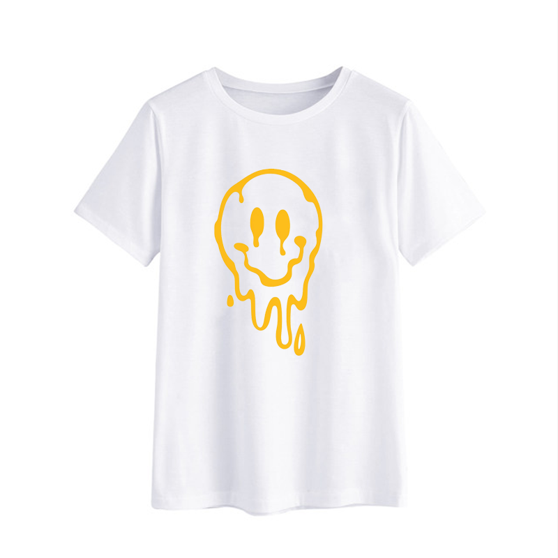 Dripping Smiley Face Graphic T-Shirt