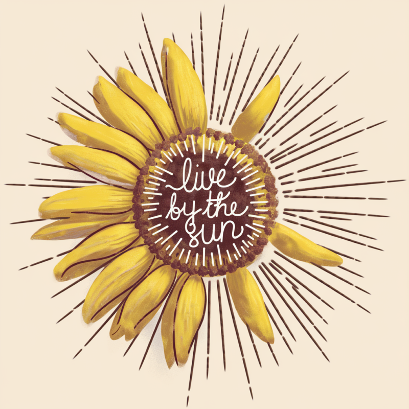 Sunflower Graphic T-Shirt - Live by the Sun