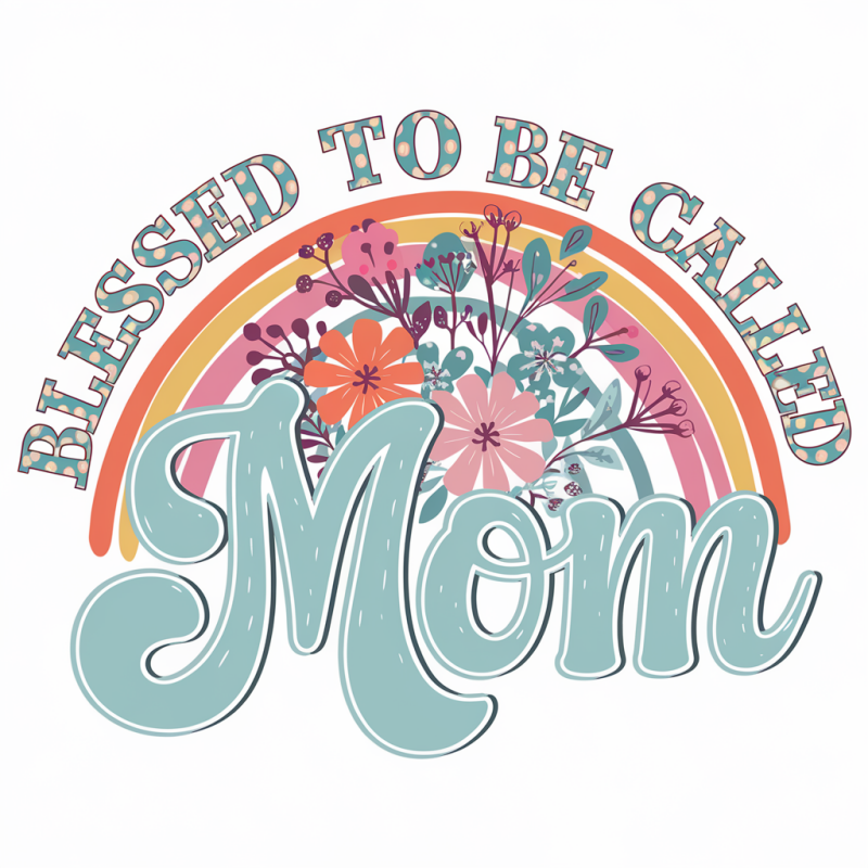 Mom Blessed Cotton Graphic Tee Shirt