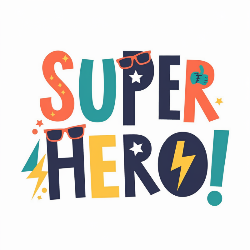 Kids' Superhero Graphic T-Shirt
