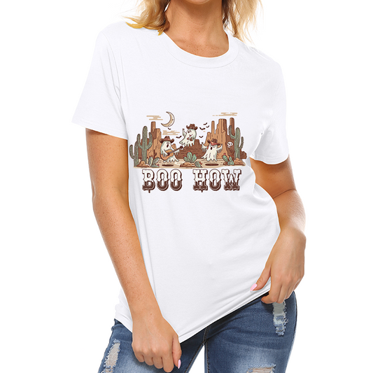 Halloween Pattern Top - 'Boo How' T-Shirt