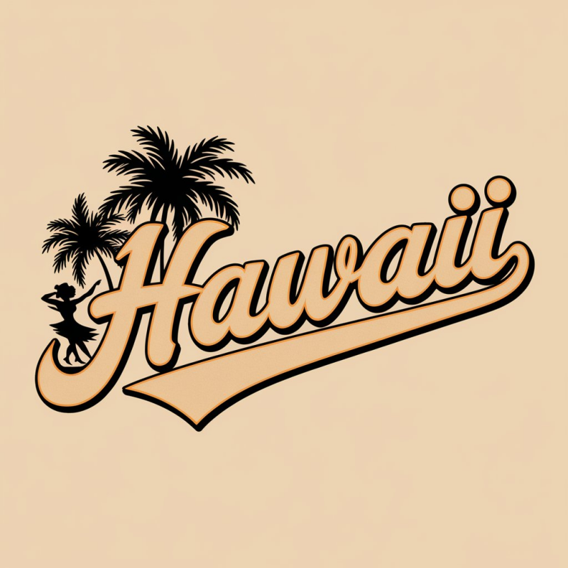 Hawaii Palm Tree Graphic T-Shirt