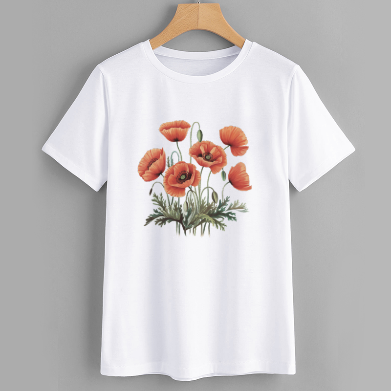 Floral Poppy Graphic T-Shirt