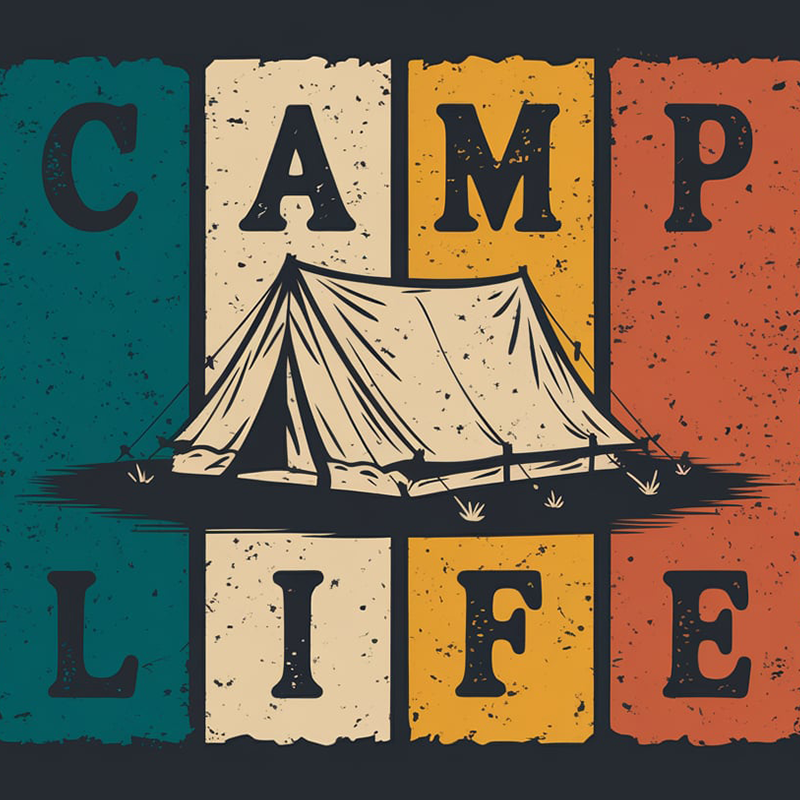 Camp Life Outdoor Camping Graphic T-Shirt