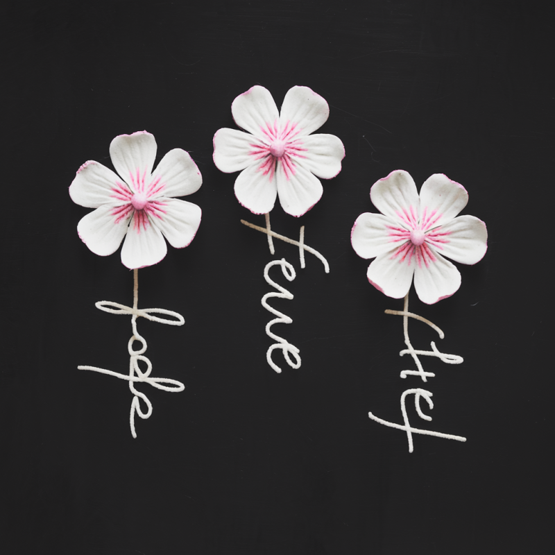 Floral Design Graphic Tee - Black T-Shirt with Flowers