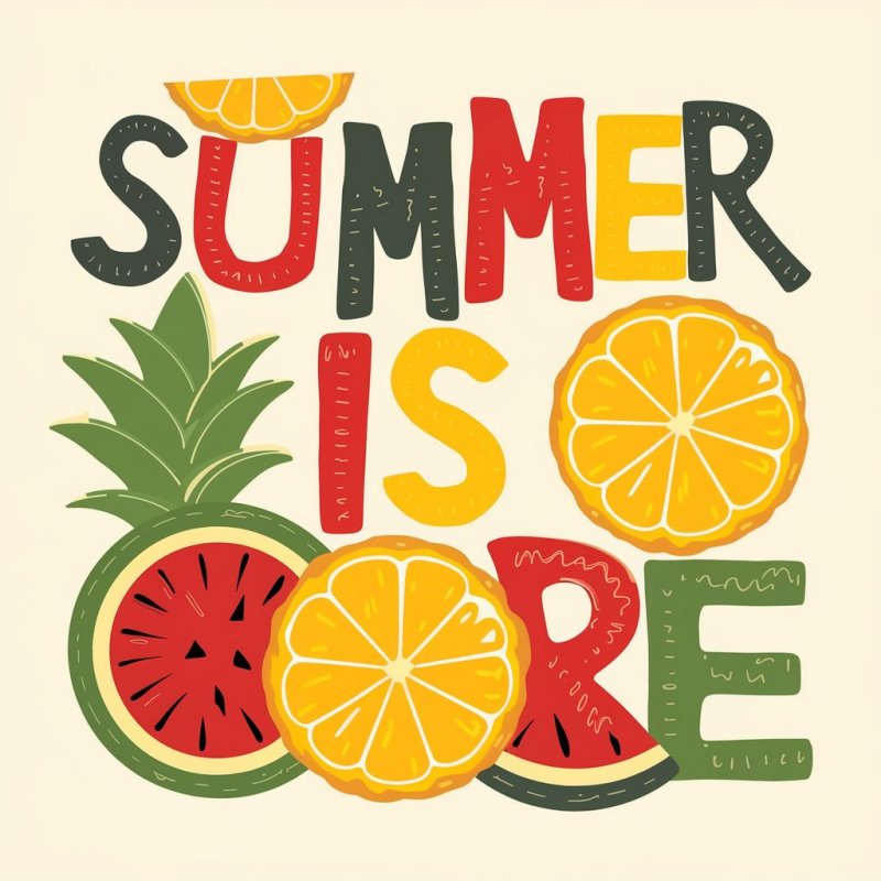 Summer Is More Fruit Graphic T-Shirt