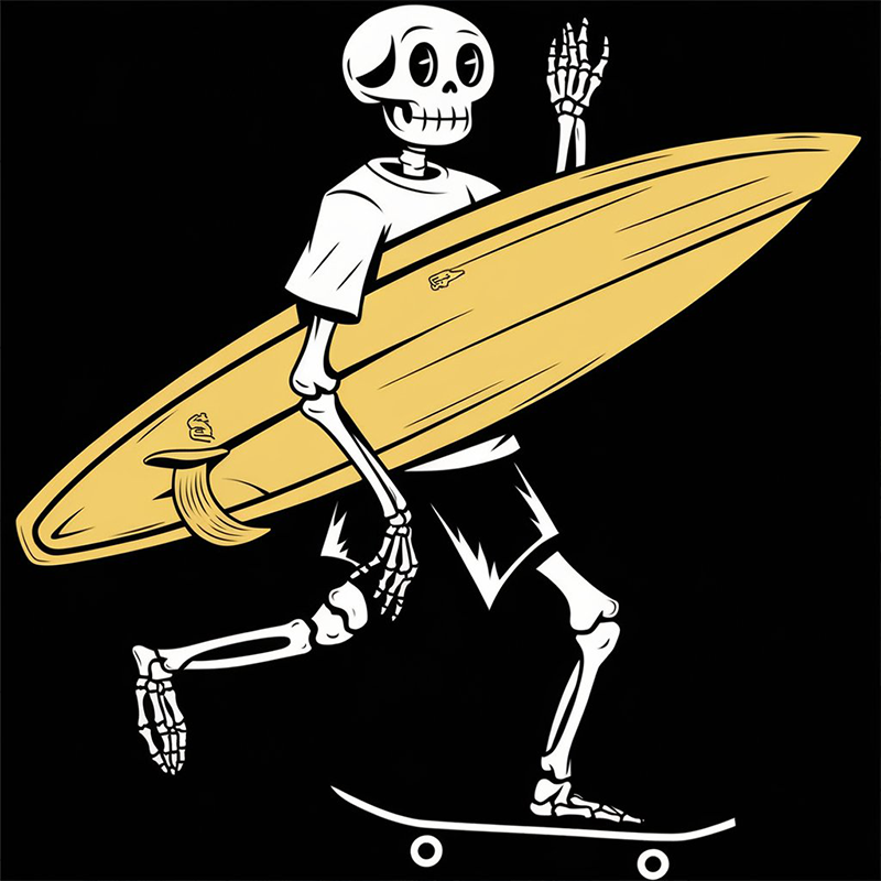 Skull Pattern Top Graphic T-Shirt