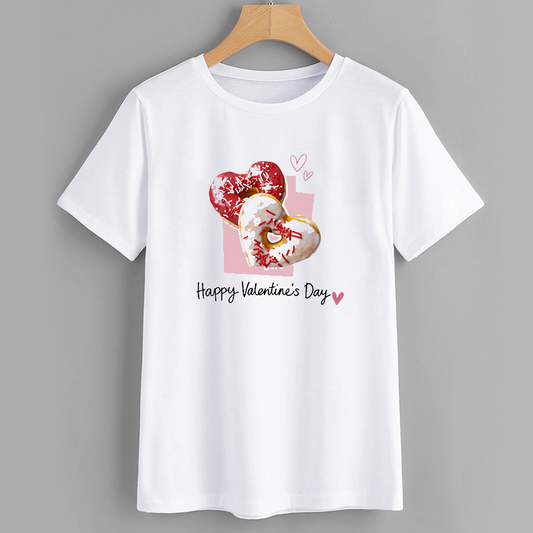 Cute Heart-Shaped Donuts Valentine's Day T-Shirt