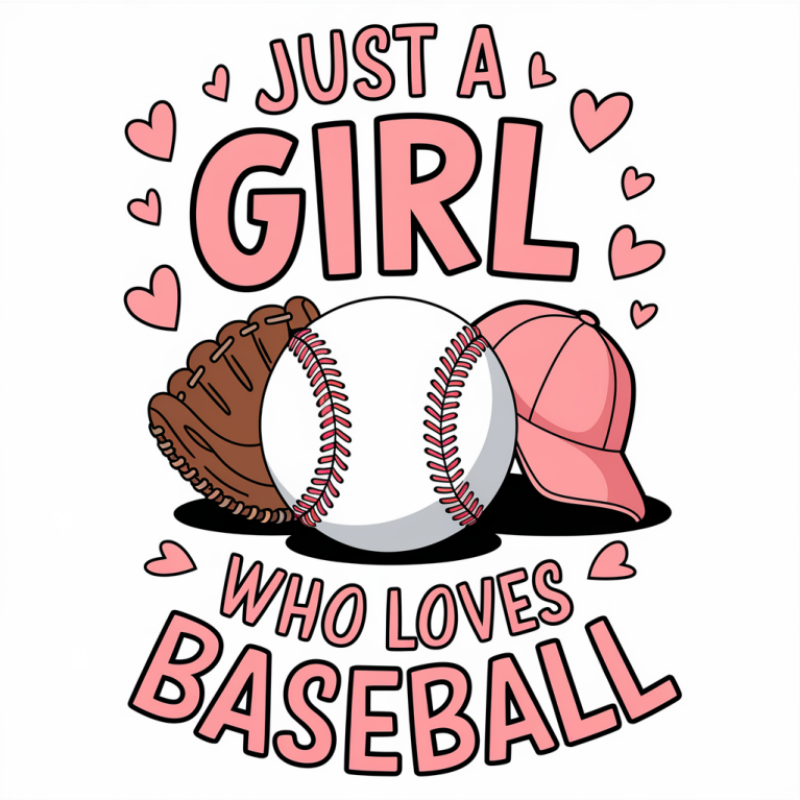Just a Girl Who Loves Baseball T-Shirt