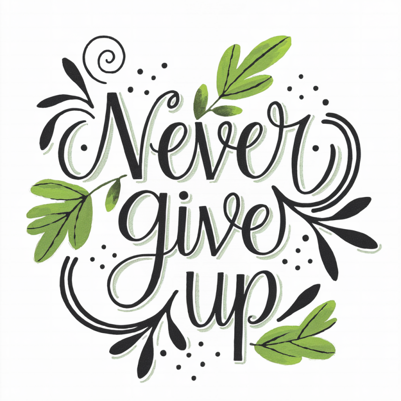 Motivational Never Give Up T-Shirt