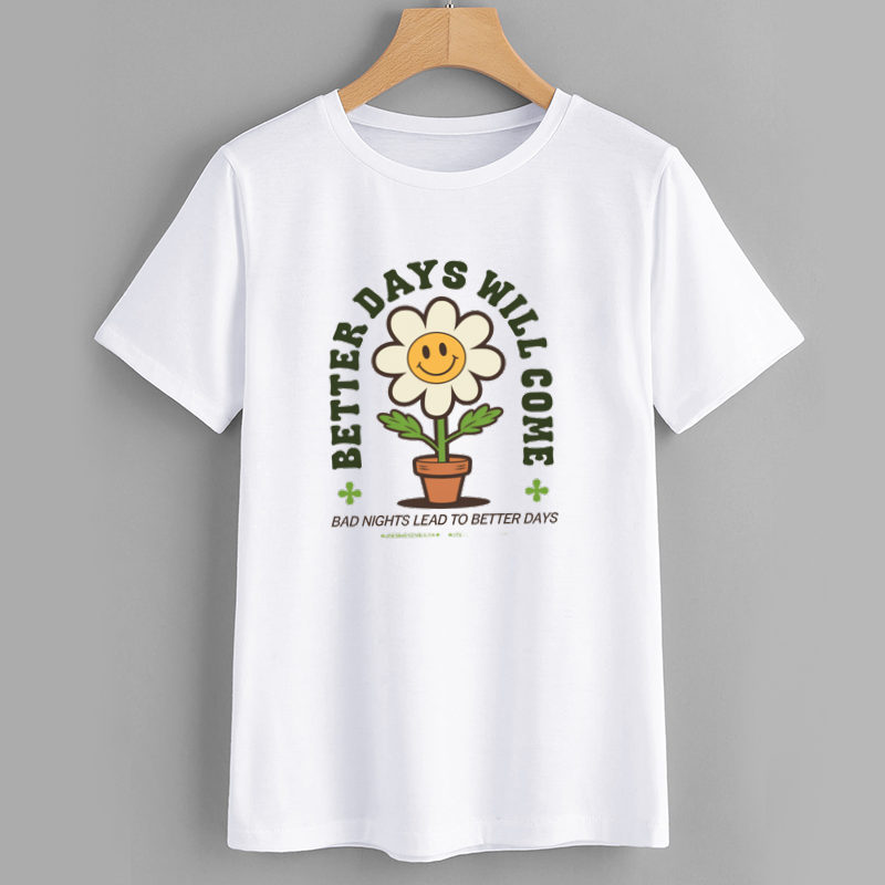 SunnySmile Cotton T-Shirt Graphic Tee