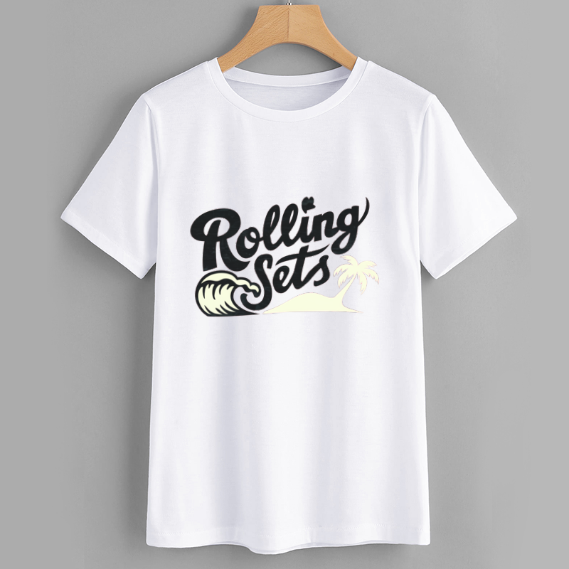 Rolling Sets Graphic T-shirt for Beach Lovers