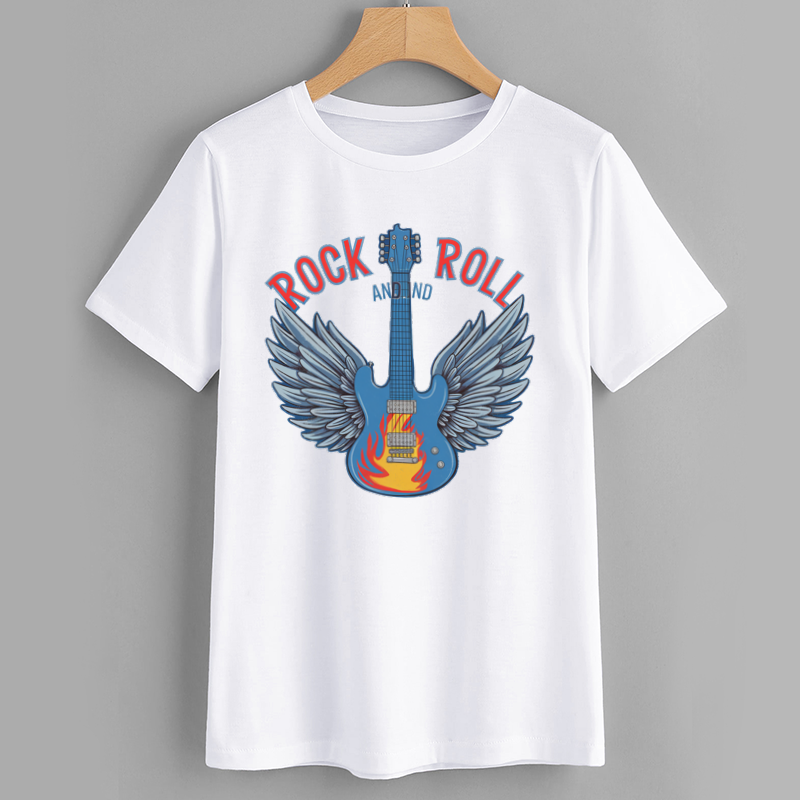 Vintage Rock and Roll Guitar Graphic T-Shirt