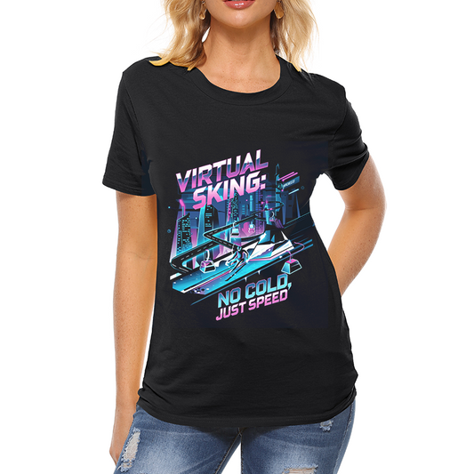 Virtual Skiing: No Cold, Just Speed T-shirt