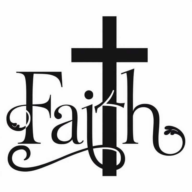 Faith Cross Graphic Cotton T-Shirt