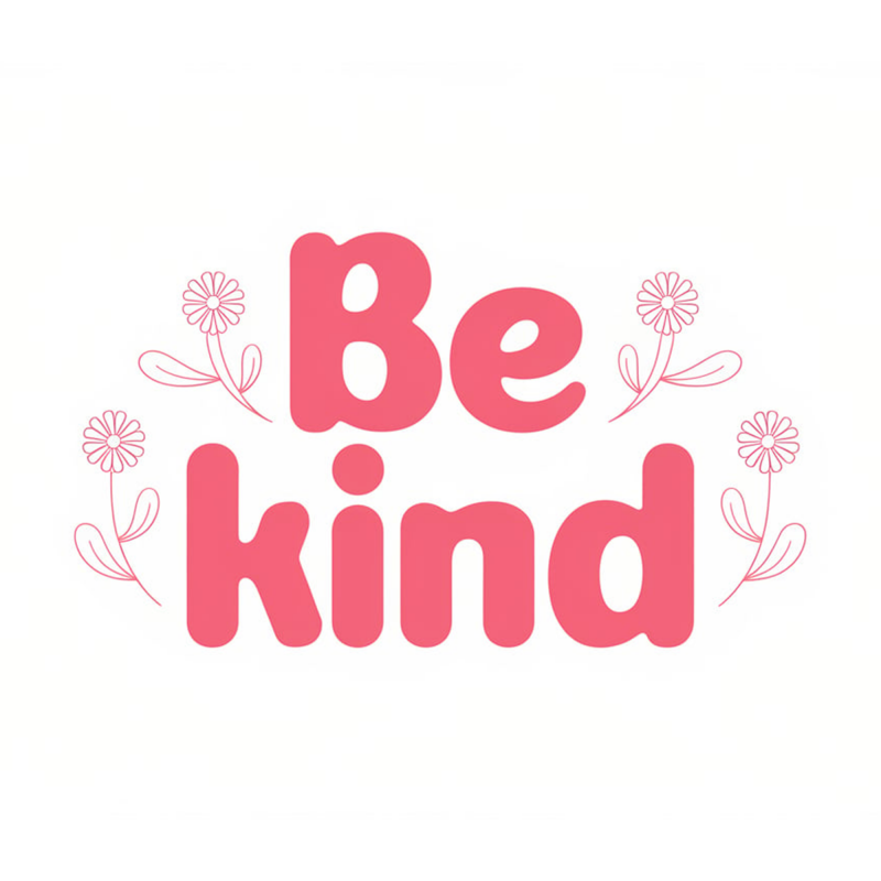 Be Kind Floral Graphic Tee - Positive Message T-Shirt