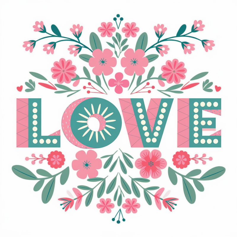 Blossom Love Floral Graphic Cotton T-Shirt