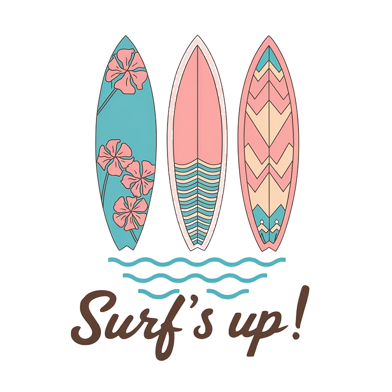 Casual Graphic 'Surf's up!' T-shirt