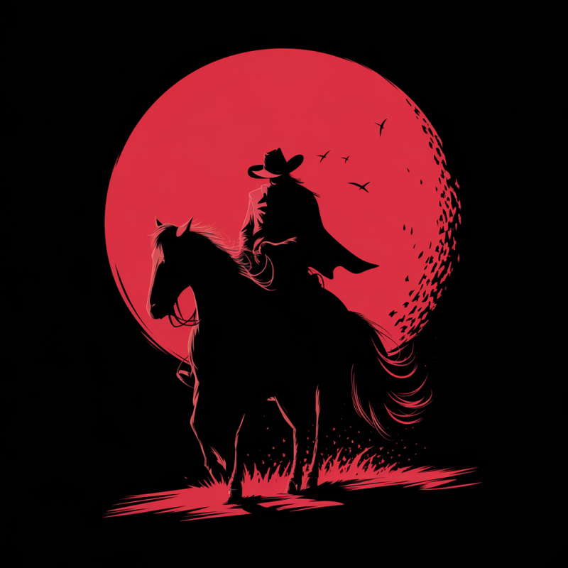 Cowboy Moon Adventure Graphic T-Shirt