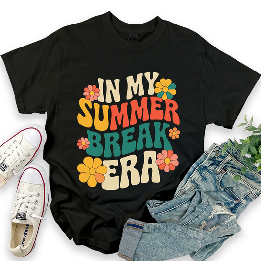 Fun Letter Top 'In My Summer Break Era' T-shirt