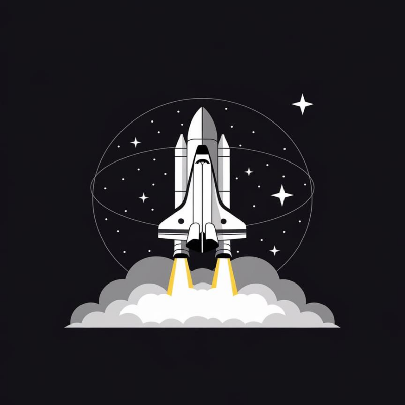 Rocket Launch Graphic T-Shirt for Kids