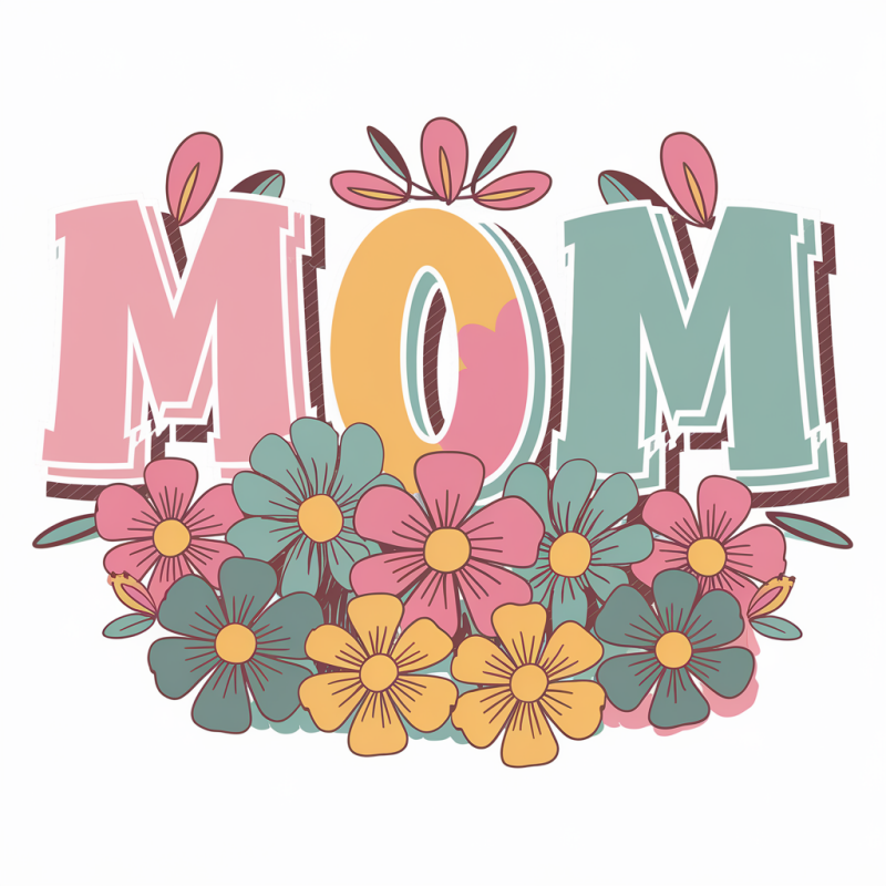 Floral MOM Graphic T-Shirt