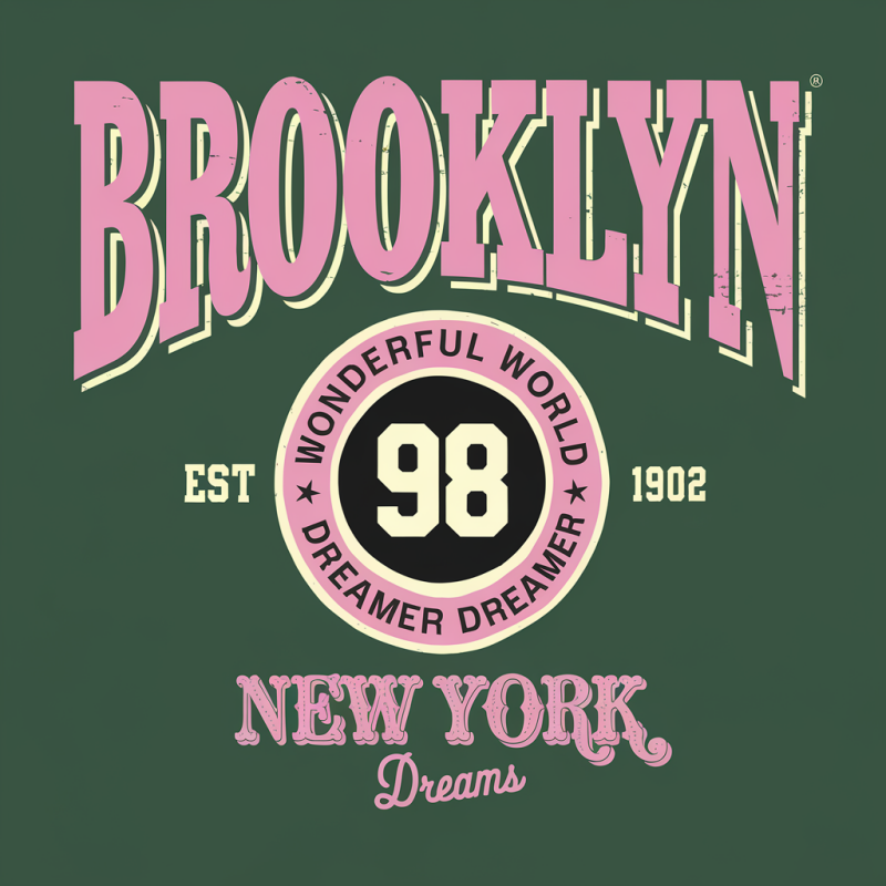 Brooklyn New York Graphic Tee - Vintage Print T-Shirt