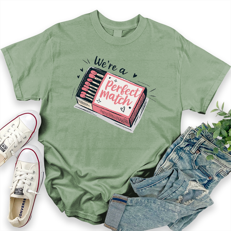 We're a Perfect Match Valentine's Day T-Shirt