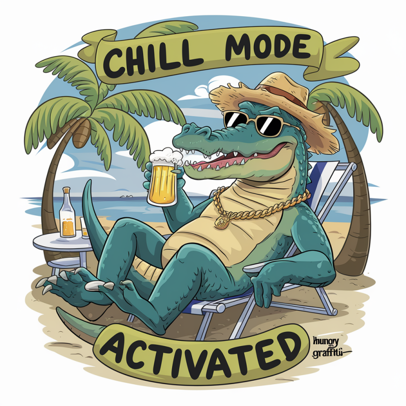 Chill Mode Activated Alligator T-Shirt