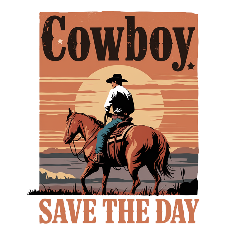 Cowboy Save the Day Graphic T-Shirt