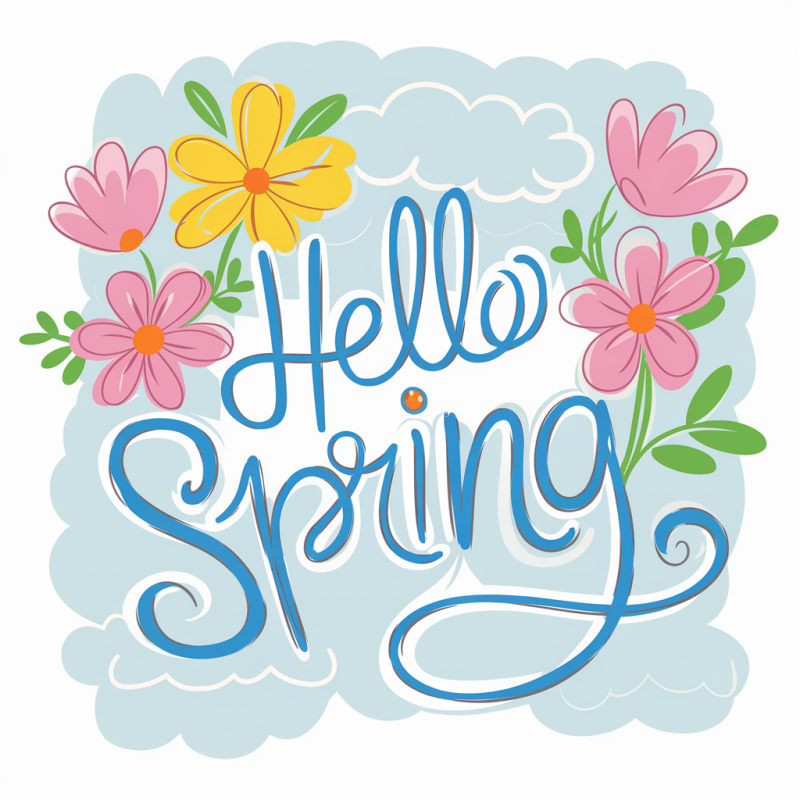 Spring Blossom Cotton Graphic T-Shirt