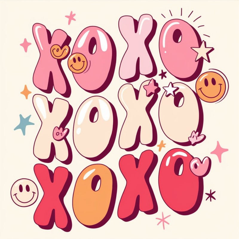 XOXO Smiley Graphic T-Shirt for Trendy Casual Wear