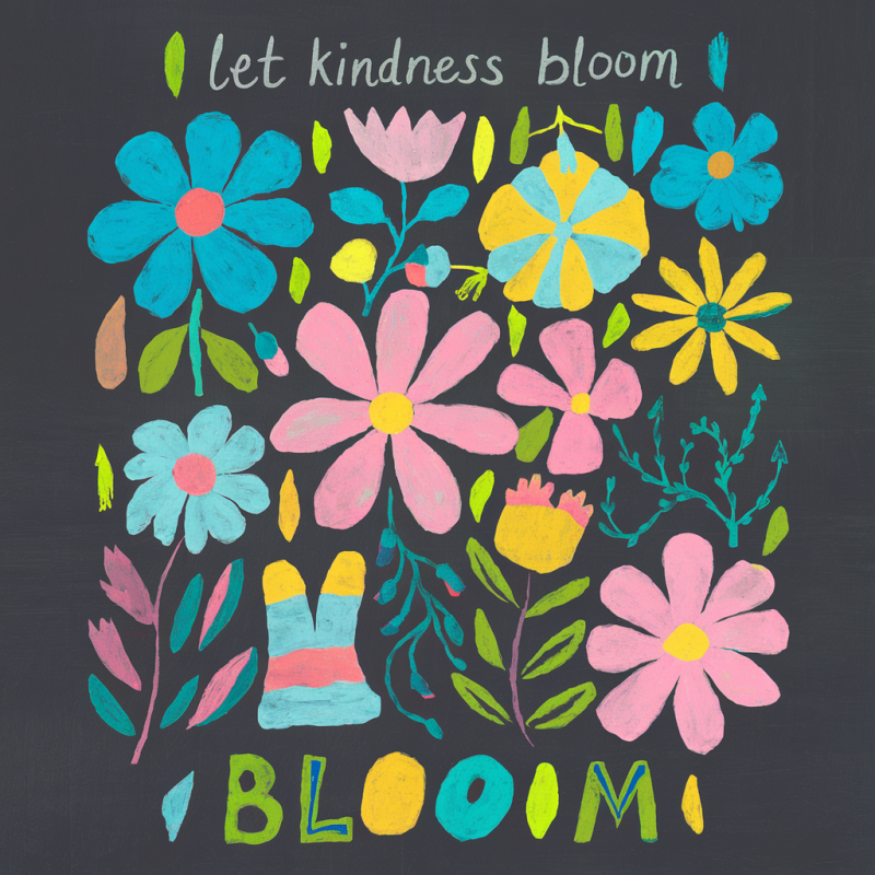 Floral Kindness Bloom Graphic T-Shirt