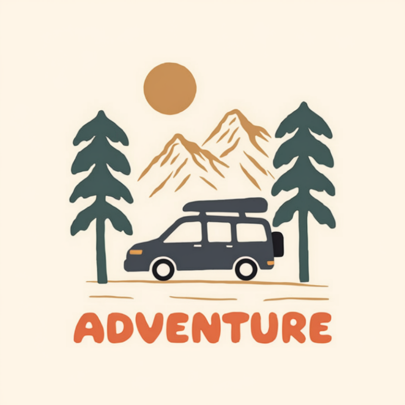 Adventure Graphic Tee - Outdoor Nature Print T-Shirt