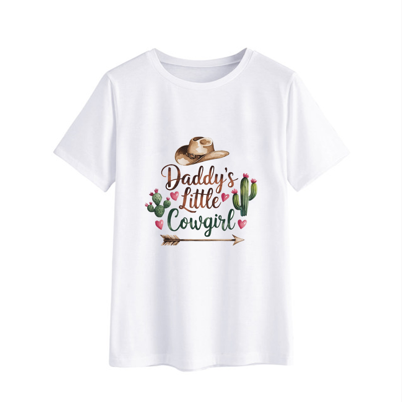 Daddy's Little Cowgirl Graphic T-Shirt for Kids