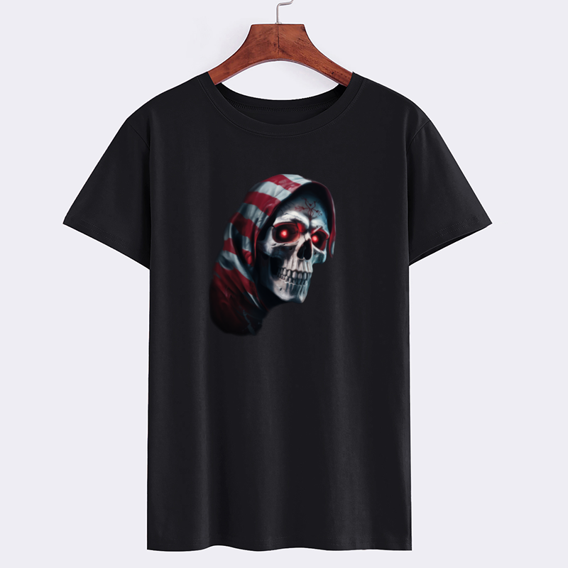DarkSkull Red Eyes Cotton T-Shirt