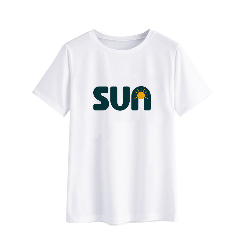 Sun Graphic White T-Shirt for Summer Fashion