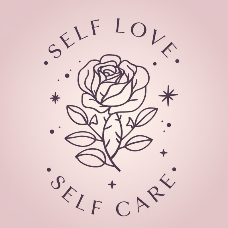Minimalist Rose Self Love Cotton Graphic T-Shirt