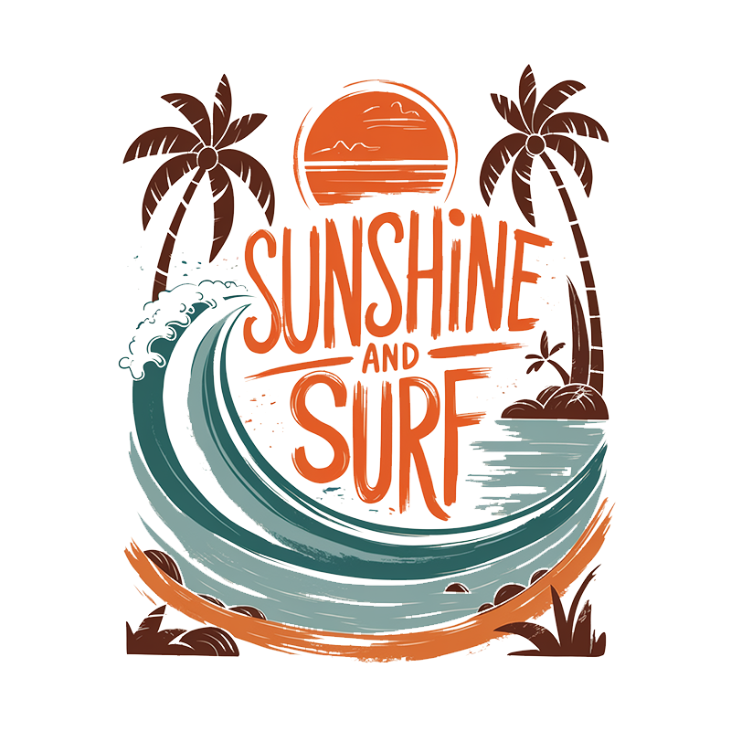 Sunshine and Surf Graphic T-Shirt