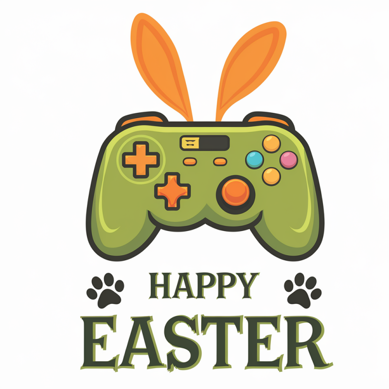 Happy Easter Gaming T-Shirt with Bunny Ears