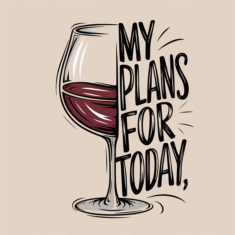 Casual Pattern Top - 'My Plans for Today' T-Shirt