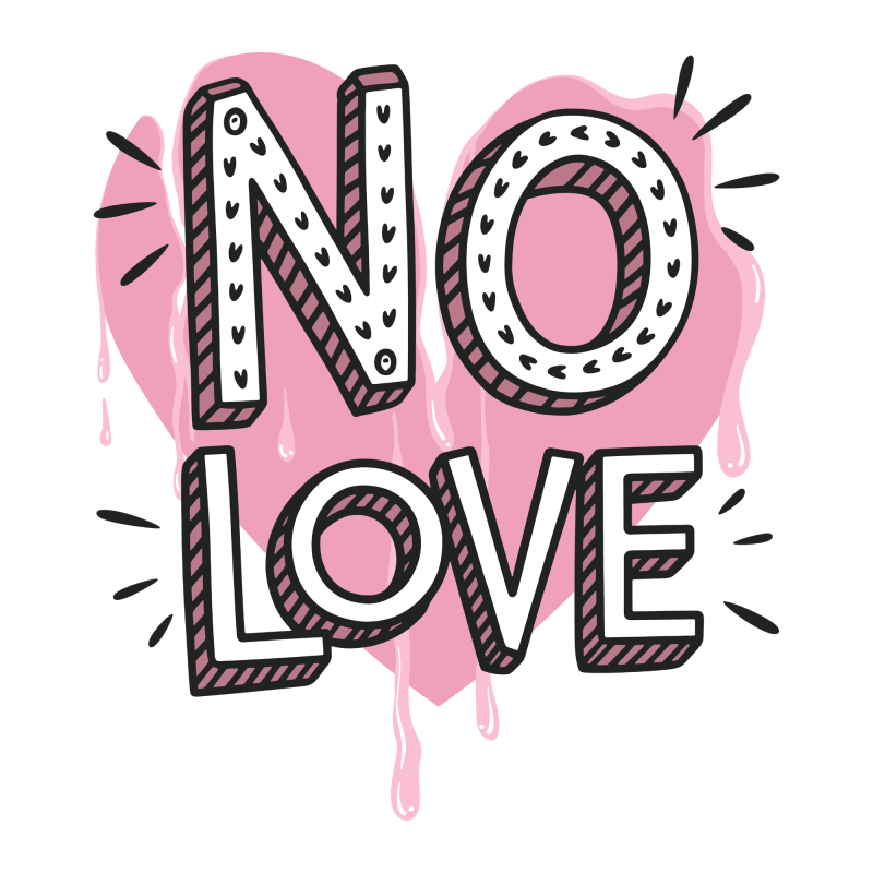 NO LOVE Valentine's Day T-Shirt