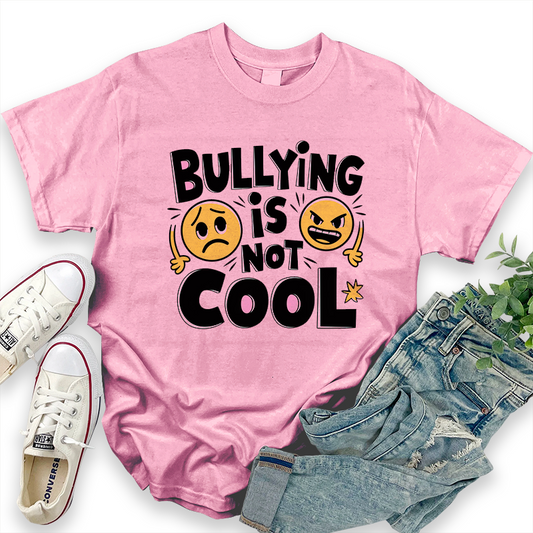 Anti-Bullying Graphic Top 'Bullying is Not Cool' T-shirt