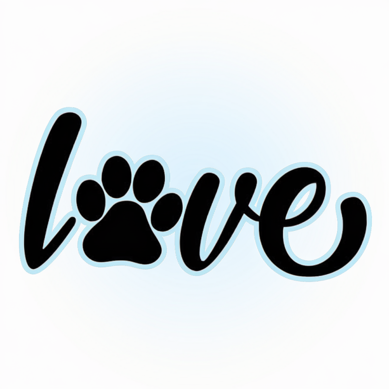 Love Paw Print Graphic T-Shirt for Animal Lovers