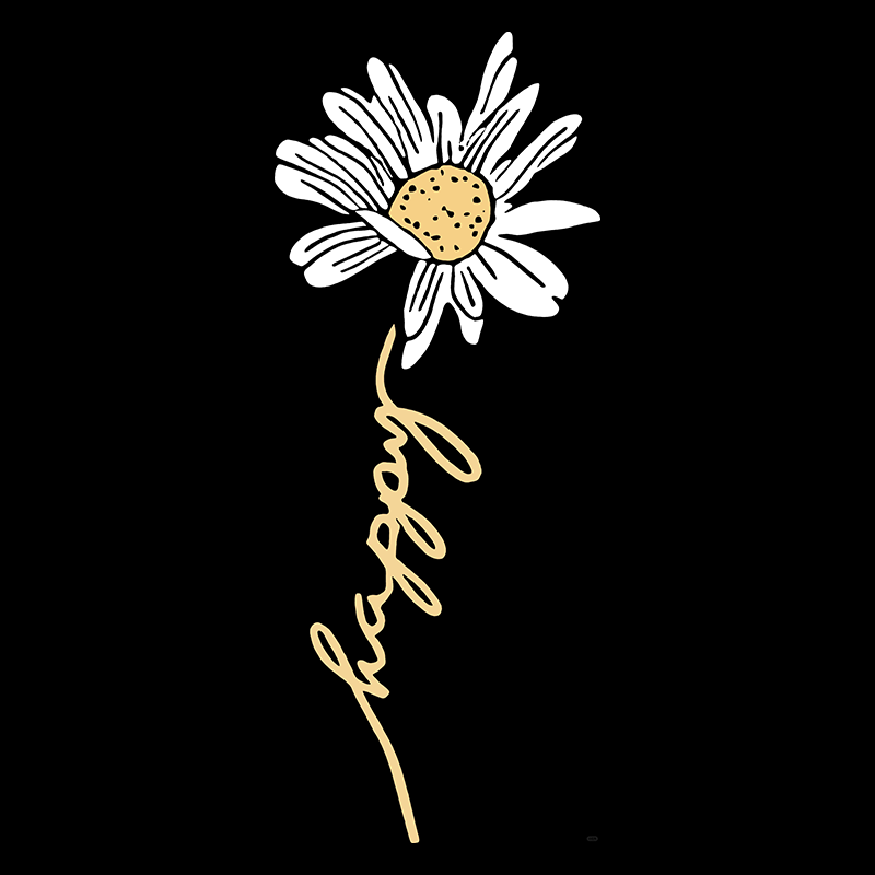 Daisy Graphic Happy T-Shirt
