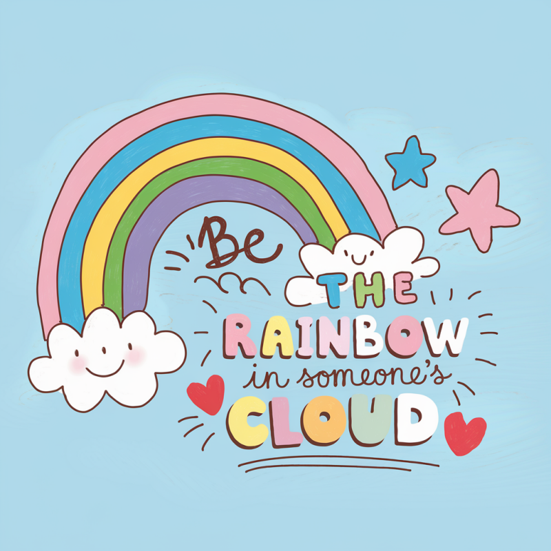 Be the Rainbow in Someone's Cloud Graphic T-Shirt
