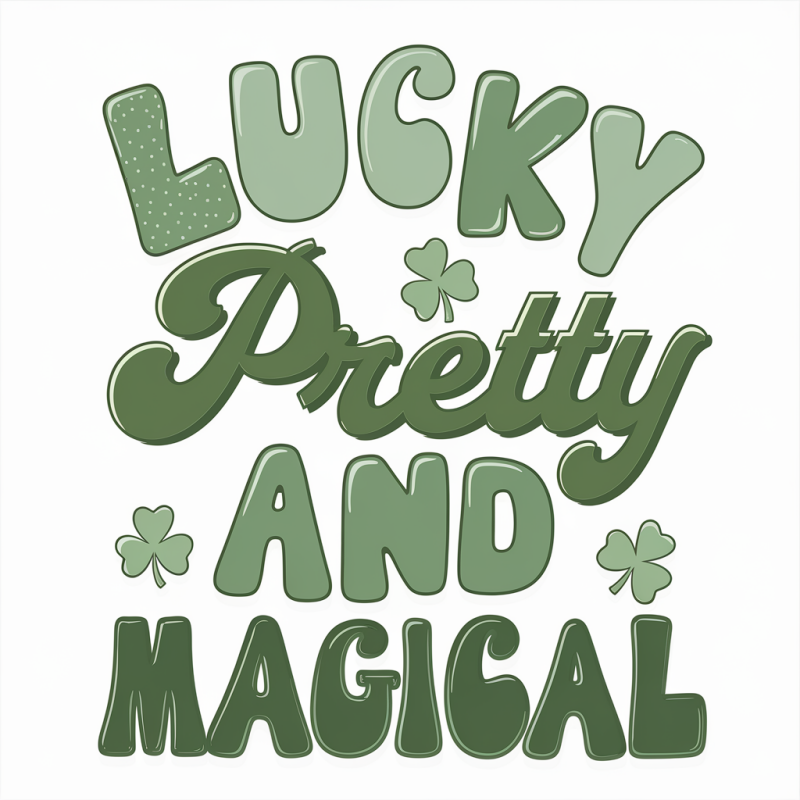 Brand Lucky Pretty and Magical Cotton T-Shirt