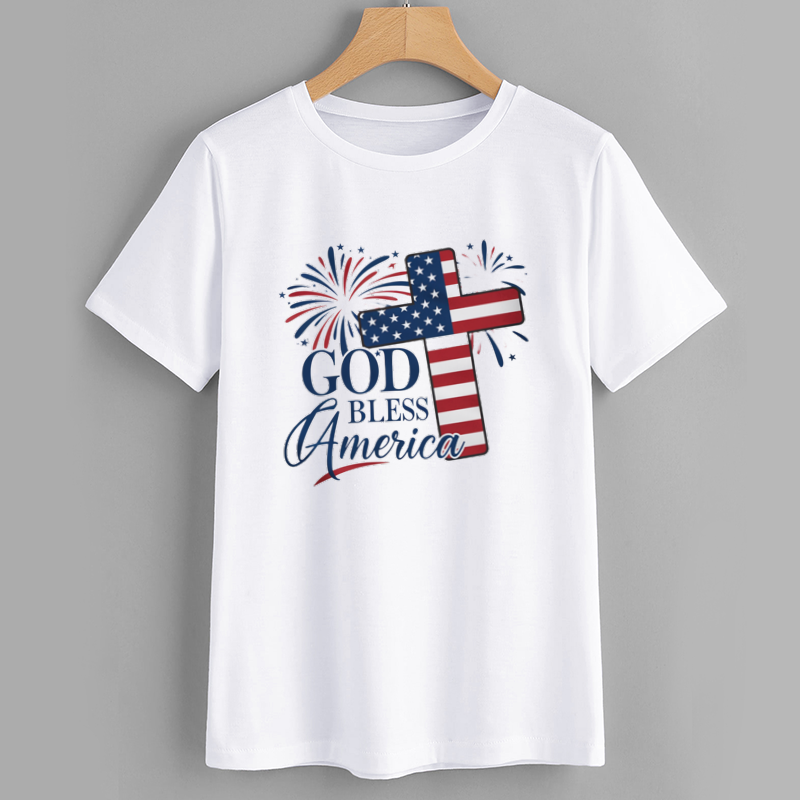 God Bless America Patriotic Christian T-Shirt