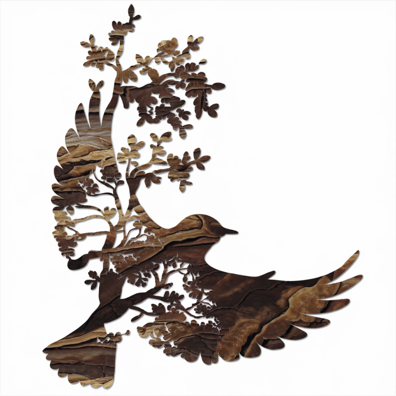 NatureBird Artistic Print Cotton T-Shirt